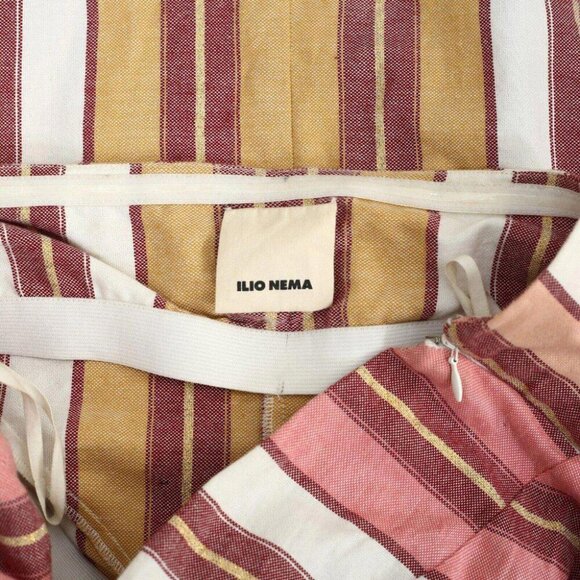 Ilio Nema Dione Naxos Stripe Strapless Maxi Long Dress Tube Printed S New - Picture 6 of 6